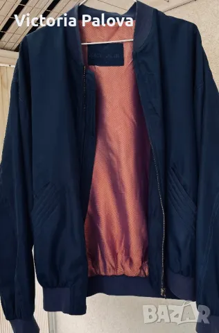 Лукс DANIEL HECHTER PARIS мъжки бомбър коприна 100%, снимка 2 - Якета - 48522924