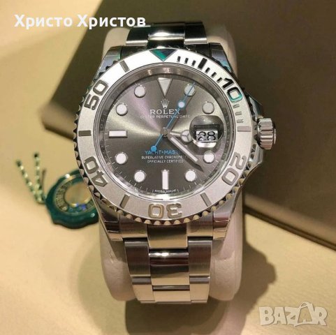 Мъжки луксозен часовник Rolex Yacht-Master Platinum 126622 сребро, снимка 1 - Мъжки - 41632881