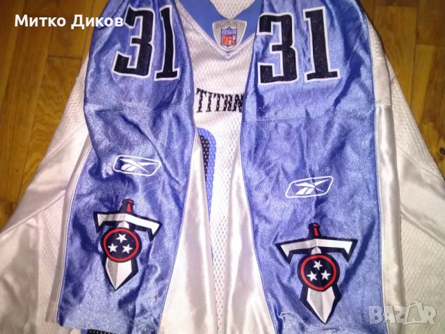 Тенеси Титанс НФЛ на Щатите тениска маркова на Рийбок  №31 Кортланд Финеган размер Л, снимка 5 - Други спортове - 49924049
