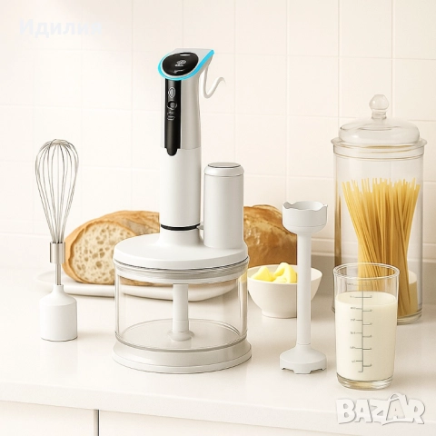 Многофункционален кухненски пасатор с чопър и бъркалка – 800W мощност, снимка 2 - Чопъри и пасатори - 51784988