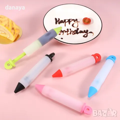 2246 Сладкарска писалка с накрайници за декориране и украса на сладкиши, снимка 4 - Прибори за хранене, готвене и сервиране - 33305432