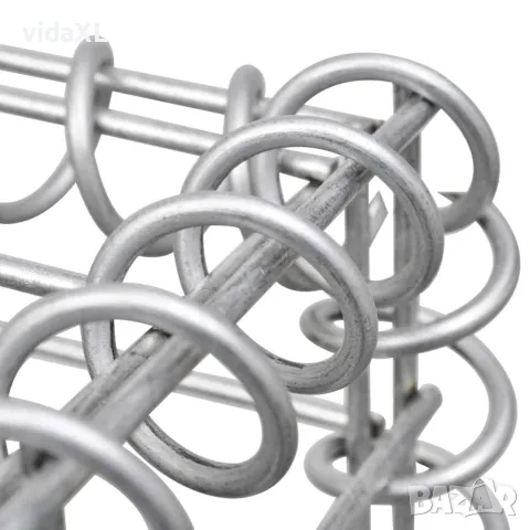 vidaXL Габион повдигната леха, поцинкована стомана, 270x50x50 см, снимка 7 - Саксии и кашпи - 56145968