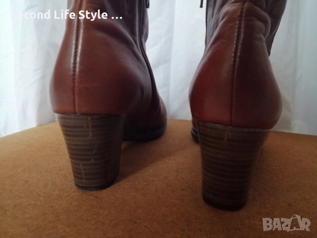 № 40 Gabor дамски боти естествена кожа в кафяв цвят, снимка 8 - Дамски боти - 52921137