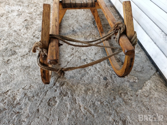 Стара дървена шейна , снимка 7 - Зимни спортове - 51764139