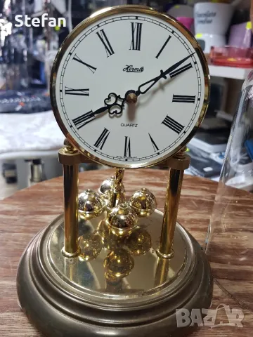 немски настолен кварцов часовник с колба , снимка 4 - Антикварни и старинни предмети - 48377240