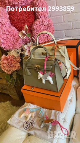 Чанта Кели*ЕРМЕС 25см*Hermes Kelly Mini*Epsom Leather Gold Hardware, снимка 6 - Чанти - 53644303