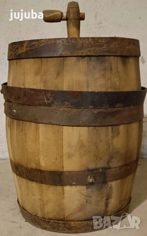 занаятчийско старинно малко буре, снимка 3 - Бидони, бурета и бъчви - 53575229