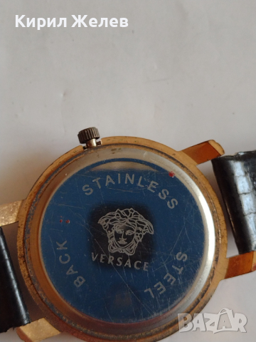 Марков дамски часовник VERSACE с кожена каишка много красив - 21753, снимка 4 - Дамски - 36192017