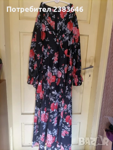 Дълга официална дамска рокля от полиестер, снимка 4 - Рокли - 53401134