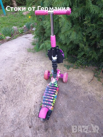 Детска тротинетка лилава, снимка 4 - Детски велосипеди, триколки и коли - 53850373