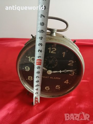 Рядък Стар Голям Английски Часовник , Будилник Foreign, снимка 8 - Антикварни и старинни предмети - 41594719