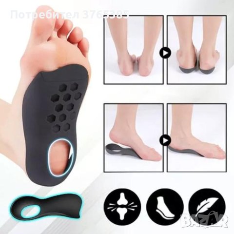 Ортопедични Стелки Дюстабан Плоскостъпие Паднал Свод Плоско Стъпало Плантарен Фасциит O/X Крака X/О, снимка 14 - Ортопедични стелки - 41263139