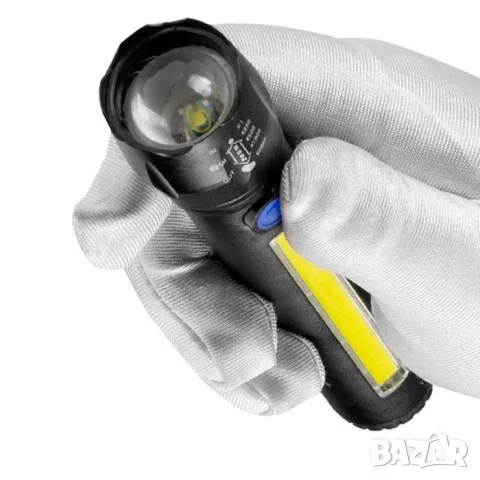 Компактен акумулаторен LED фенер с zoom, снимка 3 - Аксесоари и консумативи - 55865262
