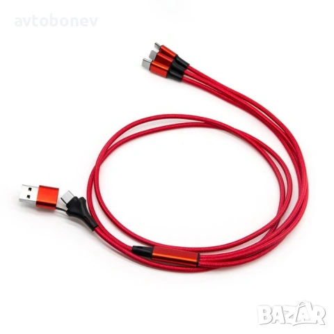 Кабел за зареждане на телефон/смартфон/таблет 3 в 1, снимка 2 - USB кабели - 53230650