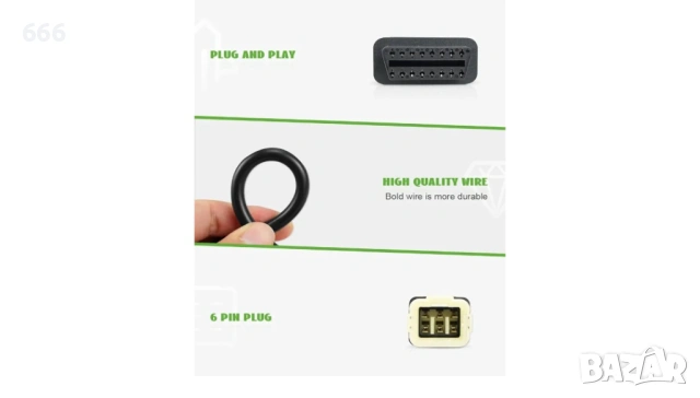 OBD2 адаптер, подходящ за мотоциклет Kawasaki, снимка 6 - Аксесоари и консумативи - 53447592