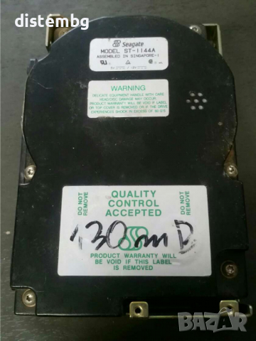 Seagate ST-1144A 130MB 3.5" IDE HH твърд диск, снимка 5 - Твърди дискове - 36122461