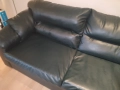 Тъмно зелен кожен диван , снимка 3