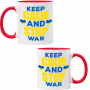 Чаша KEEP CALM AND STOP WAR, спасете Украйна, спрете войната,, снимка 6