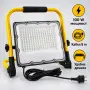 Преносим LED прожектор 100 W със стойка и кабел 5 m, снимка 1