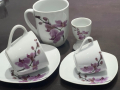 Шесторен сет Орхидея порцелан Германия, снимка 7