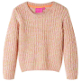 Детски плетен пуловер, бледорозово, 104（SKU:14525, снимка 1 - Детски пуловери и жилетки - 44776208