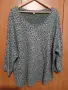 4xl Ефектна сива блузка с леопардов принт,еластична,запазена, снимка 1