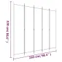 vidaXL Параван за стая, 5 панела, бял, 250x220 см, текстил, снимка 8
