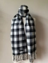 Мъжки шал Iceman в бяло и черно каре, снимка 1