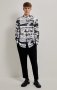 Zara L  -Мъжка нова с етикет риза с абстрактни черно- бели фигури , снимка 2