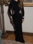 Черна дамска рокля , снимка 6