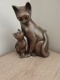 Бронзова статуетка котки, снимка 1 - Колекции - 34766785