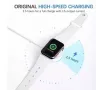 Безжично магнитно зарядно за Apple Watch, зарядно устройство за iWatch, USB кабел 1 м, цвят: бяло, снимка 3