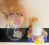 Ръчно изработен комплект от ваза и свещник., снимка 1 - Декорация за дома - 44655764
