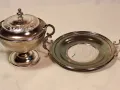 ретро посребрена захарница с поднос   7/2, снимка 8