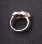 Винтидж / Стар сребърен пръстен с Морганит проба 925 , снимка 6