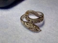 ЗМИЕВИДЕН МАРКОВ МАРКАЗИТЕН СРЕБЪРЕН ПРЪСТЕН СРЕБРО 925 с БЛЕСТЯЩИ ФАСЕТИРАНИ МАРКАЗИТИ 47472, снимка 3