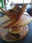 Ръчно изработена дървена купа , поднос , фруктиера , снимка 12