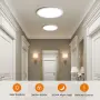 Димируемо LED таванно осветление с дистанционно – 24 W Кръгло Бяло, снимка 2