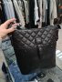 Нова колекция луксозна черна чанта от кожа на намаление 