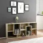 vidaXL Библиотека, дъб сонома, 67x24x161 см, инженерно дърво, снимка 3