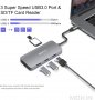MOKiN USB Type-C Hub  8 в 1, 3xUSB 3.0, HDMI, VGA, /TF/SD четец на карти, PD - 100W, снимка 3