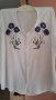 Дамска бяла риза XXL с красива бродерия, снимка 2