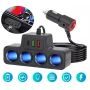 Разклонител за запалка, 4 Гнезда, 120W, 12V-24V, снимка 2