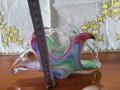 Стъклен салфетник тип Мурано , снимка 3