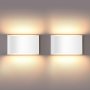 Нови 2 броя LED светлина лампа за стена 12W 3000K Топло бяла Дом Дневна Коридор , снимка 1 - Лед осветление - 41756116