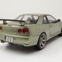 Nissan GT-R R34 1999 - мащаб 1:18 на Solido моделът е нов в кутия, снимка 2 - Колекции - 44474174