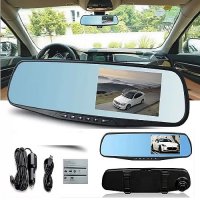 Огледало за задно виждане с две видеокамери - Парктроник и Видеорегистратор, снимка 1 - Аксесоари и консумативи - 42164463
