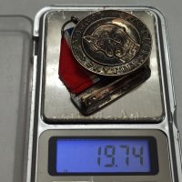 норвежки сребърен медал с маркировка , снимка 6 - Антикварни и старинни предмети - 42138615