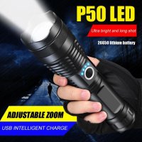 Супер Мощен LED Фенер P50, снимка 3 - Къмпинг осветление - 41627609