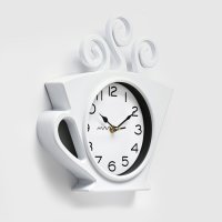 4002 Кухненски стенен часовник Бяла чашка за кафе, снимка 2 - Стенни часовници - 42117901